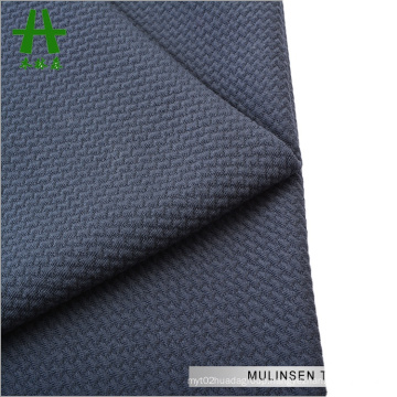 Mulinsen Textile Plain Dyed Polyester Bullet Double Knit Jacquard Fabric